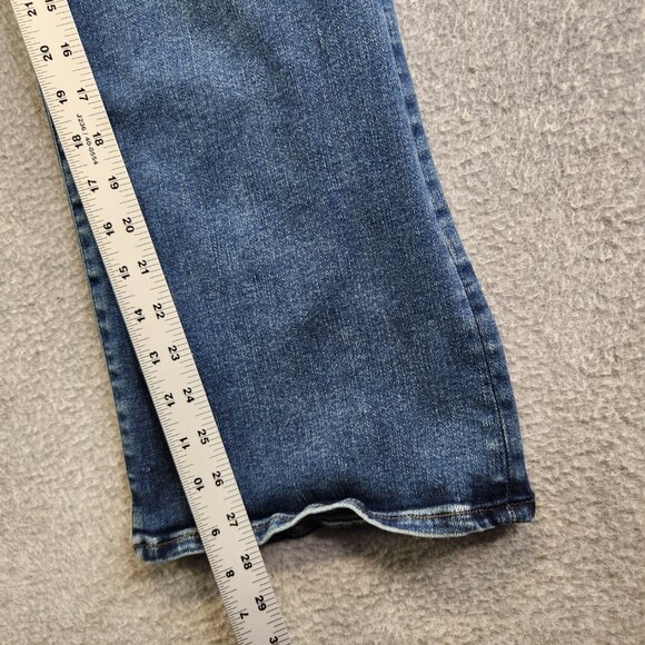 Madewell Jeans Womens 32 Blue Mid Rise Kick Out Cropped Ankle Bootcut Modern - Picture 10 of 15